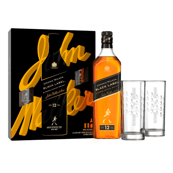 Whisky Johnnie Walker Black Label 0.70L+ 2 Vasos