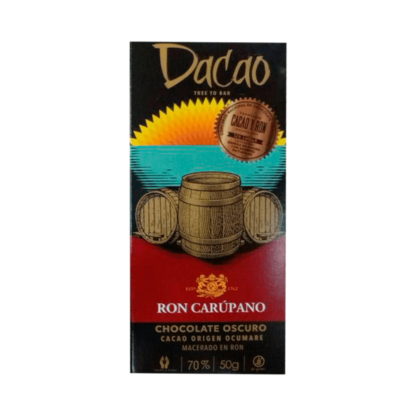 Dacao Chocolate Oscuro Ron Carupano 50G