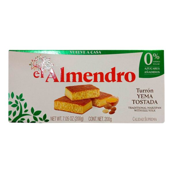 Turron El Almendro Yema Tostada Sin Azúcar 200G